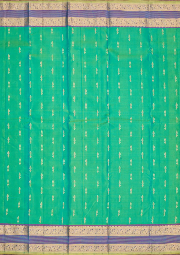 Rama Green Zariwork Pure Silk Saree