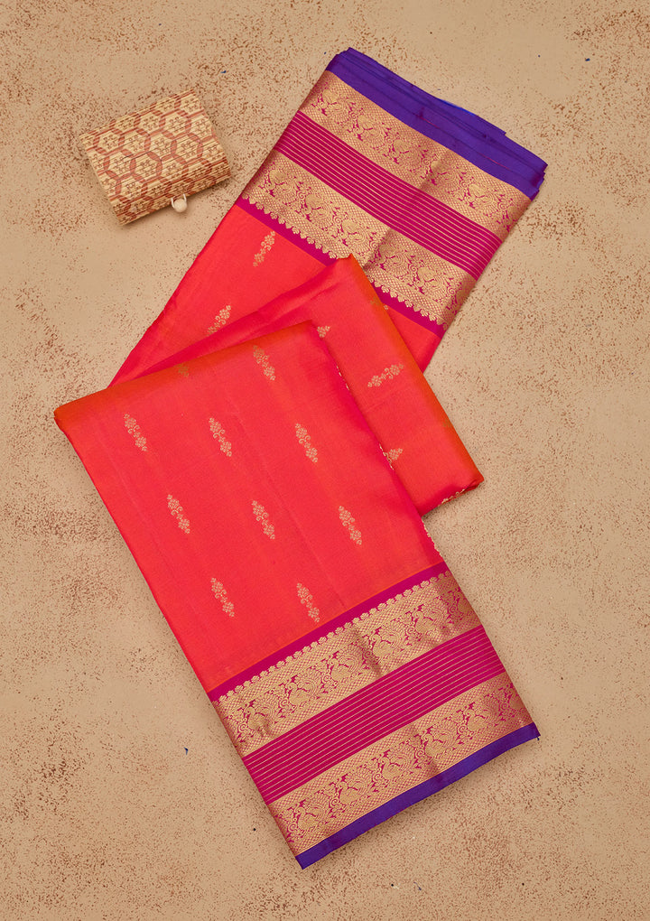 Red Zariwork Pure Silk Saree