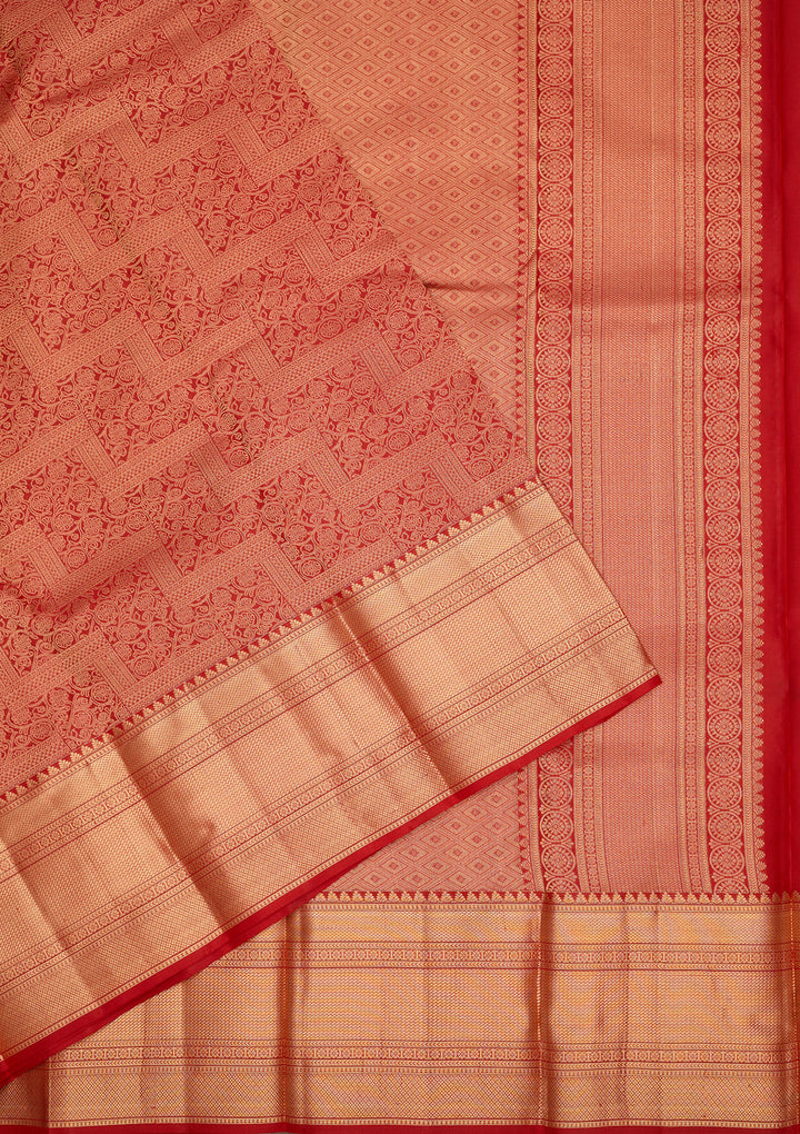 Red Zariwork Pure Silk Saree