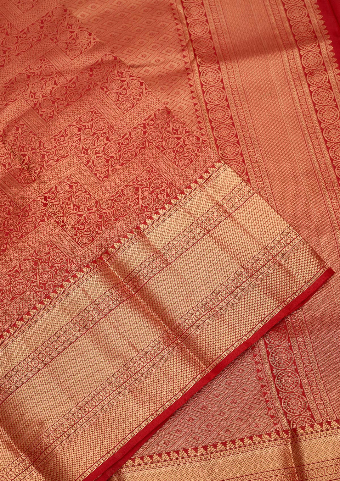 Red Zariwork Pure Silk Saree