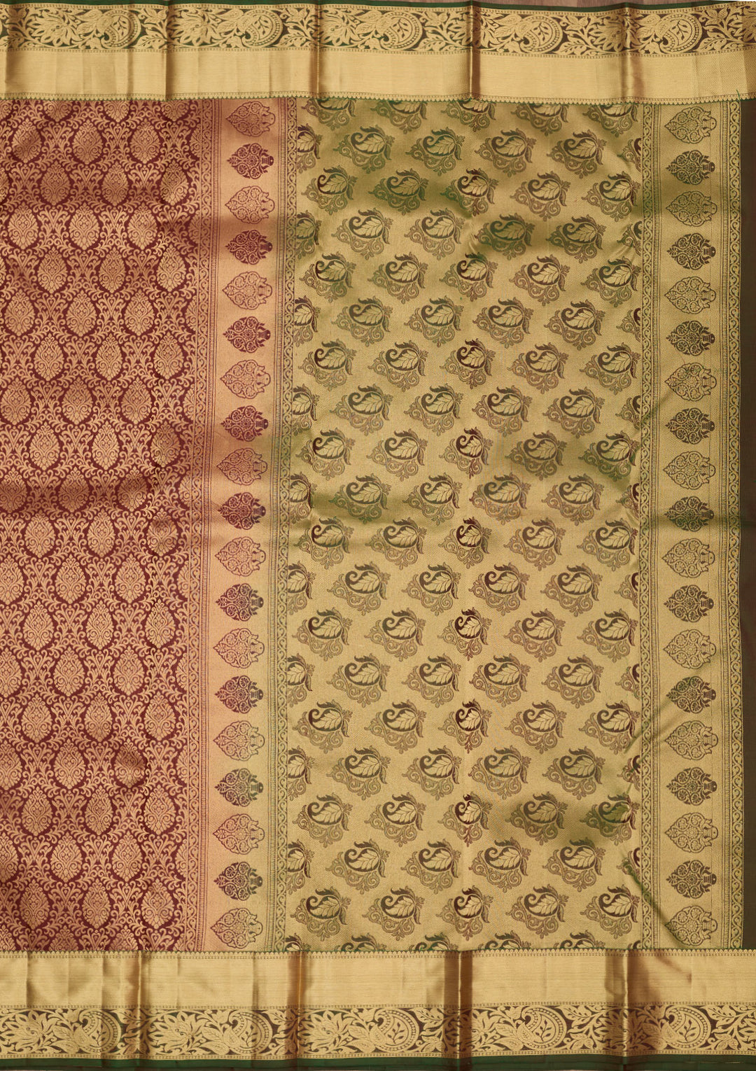 Maroon Zariwork Pure Silk Saree