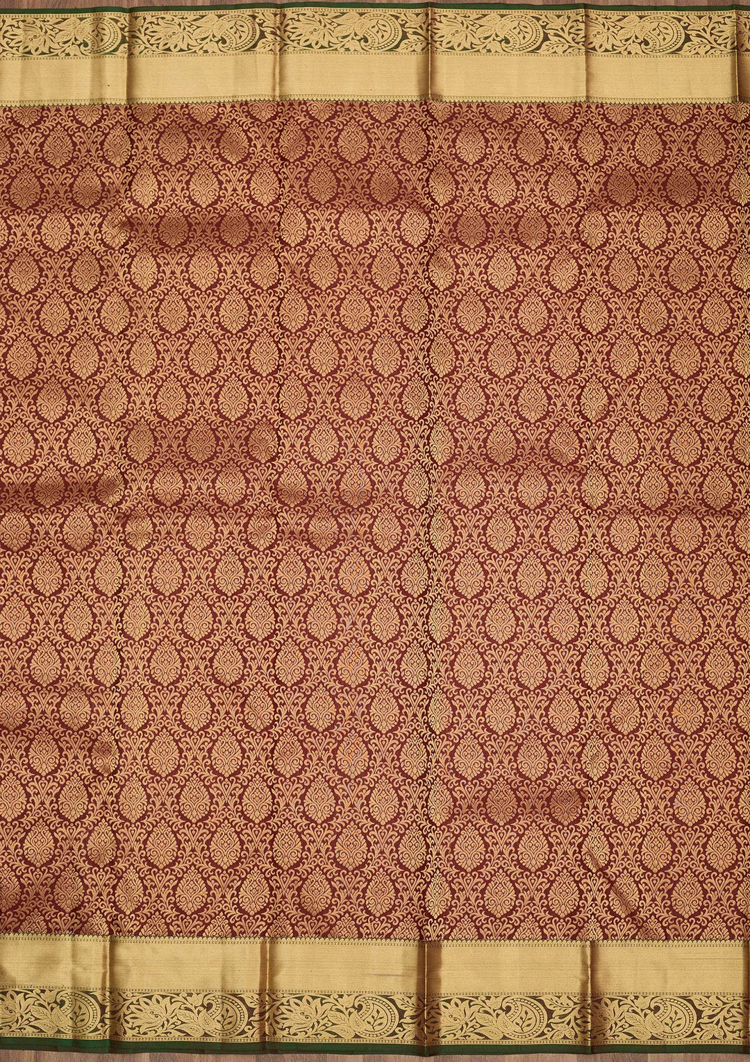 Maroon Zariwork Pure Silk Saree