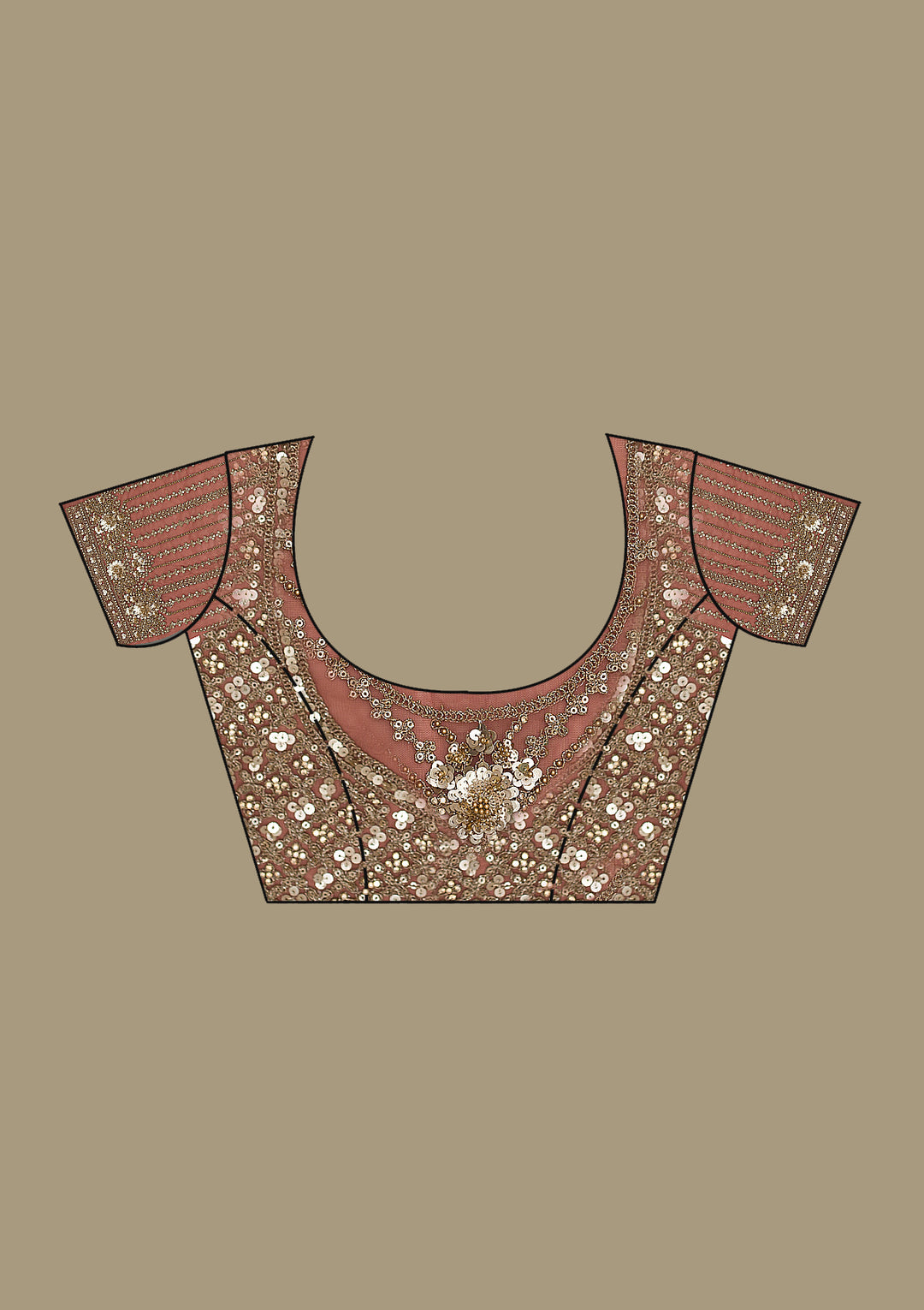 Mauve Zariwork Tissue Saree