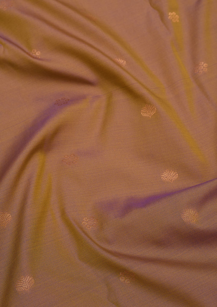 Light Brown Zariwork Pure Silk Saree