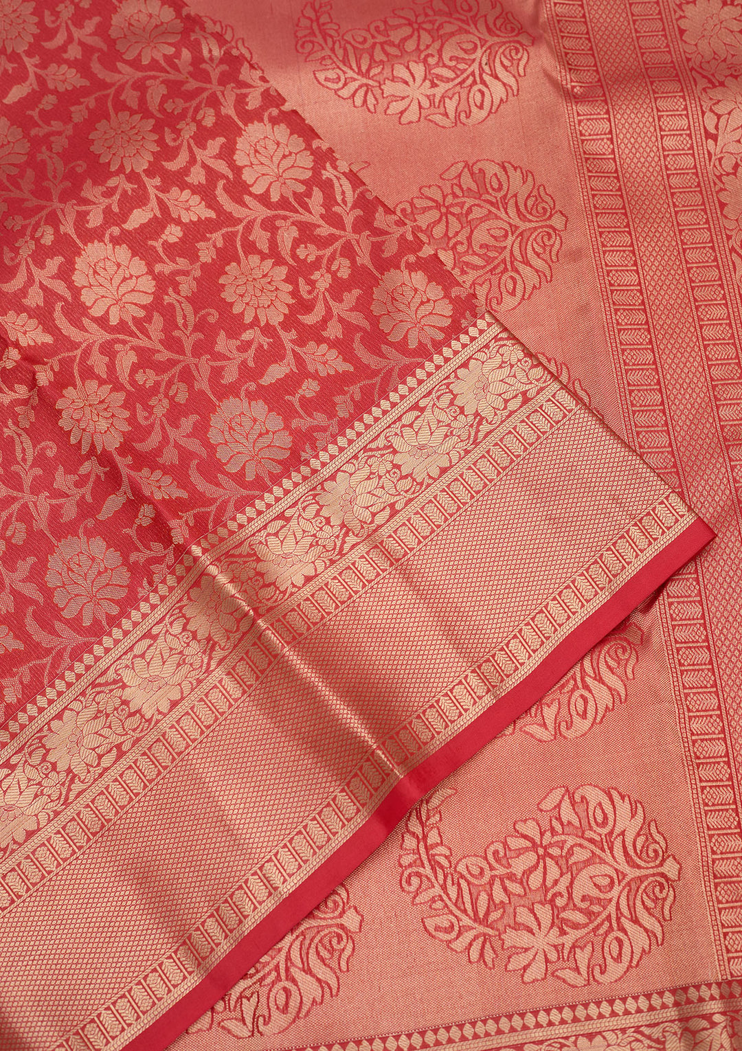 Rani Pink Zariwork Pure Silk Saree