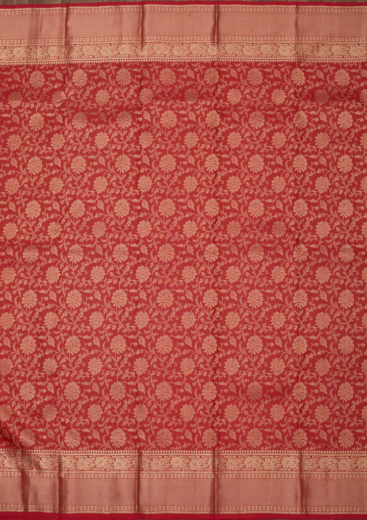 Rani Pink Zariwork Pure Silk Saree