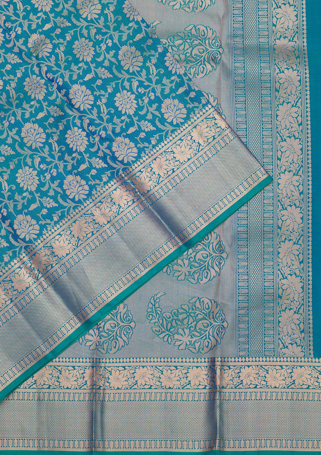 Royal Blue Zariwork Pure Silk Saree