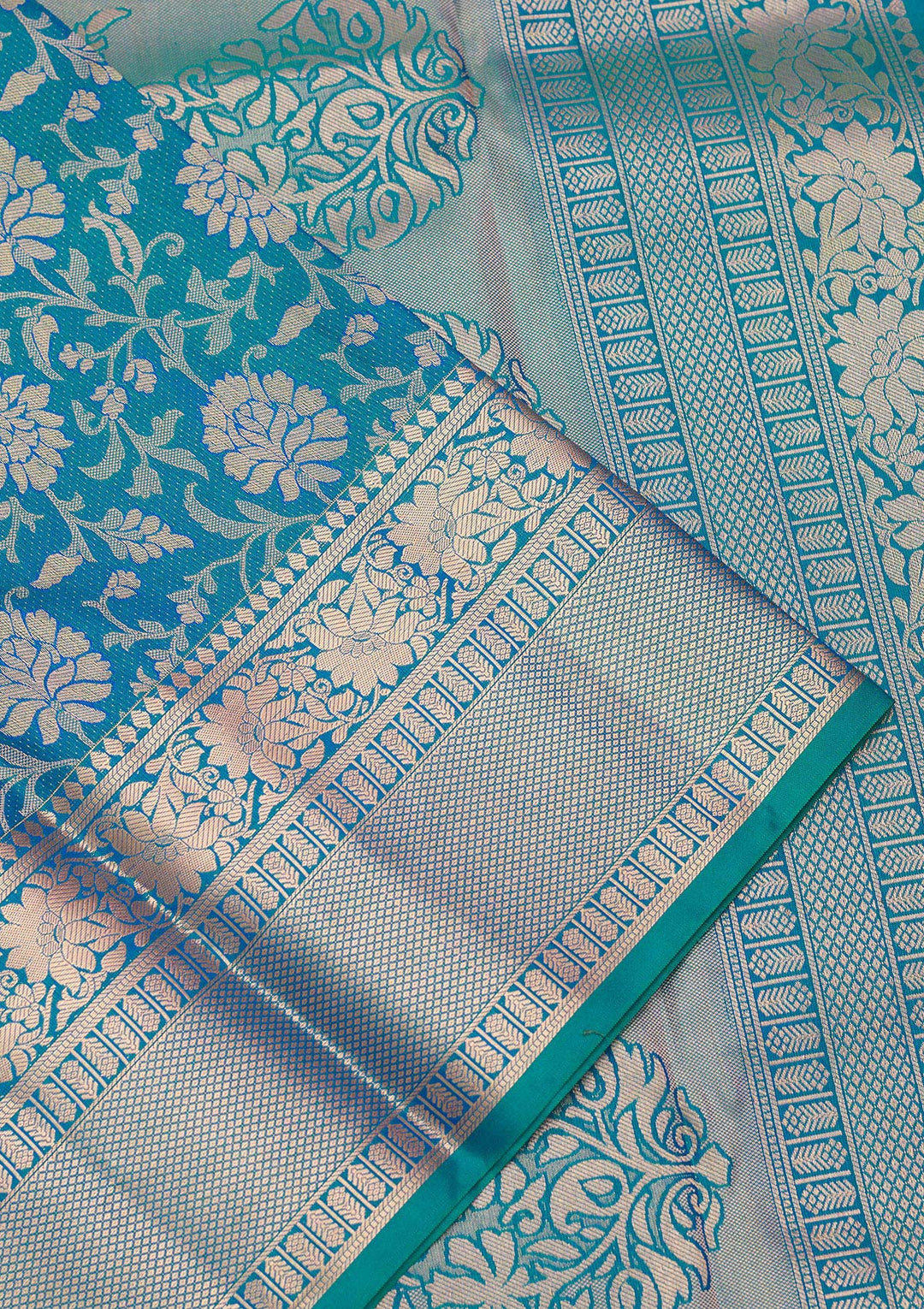 Royal Blue Zariwork Pure Silk Saree