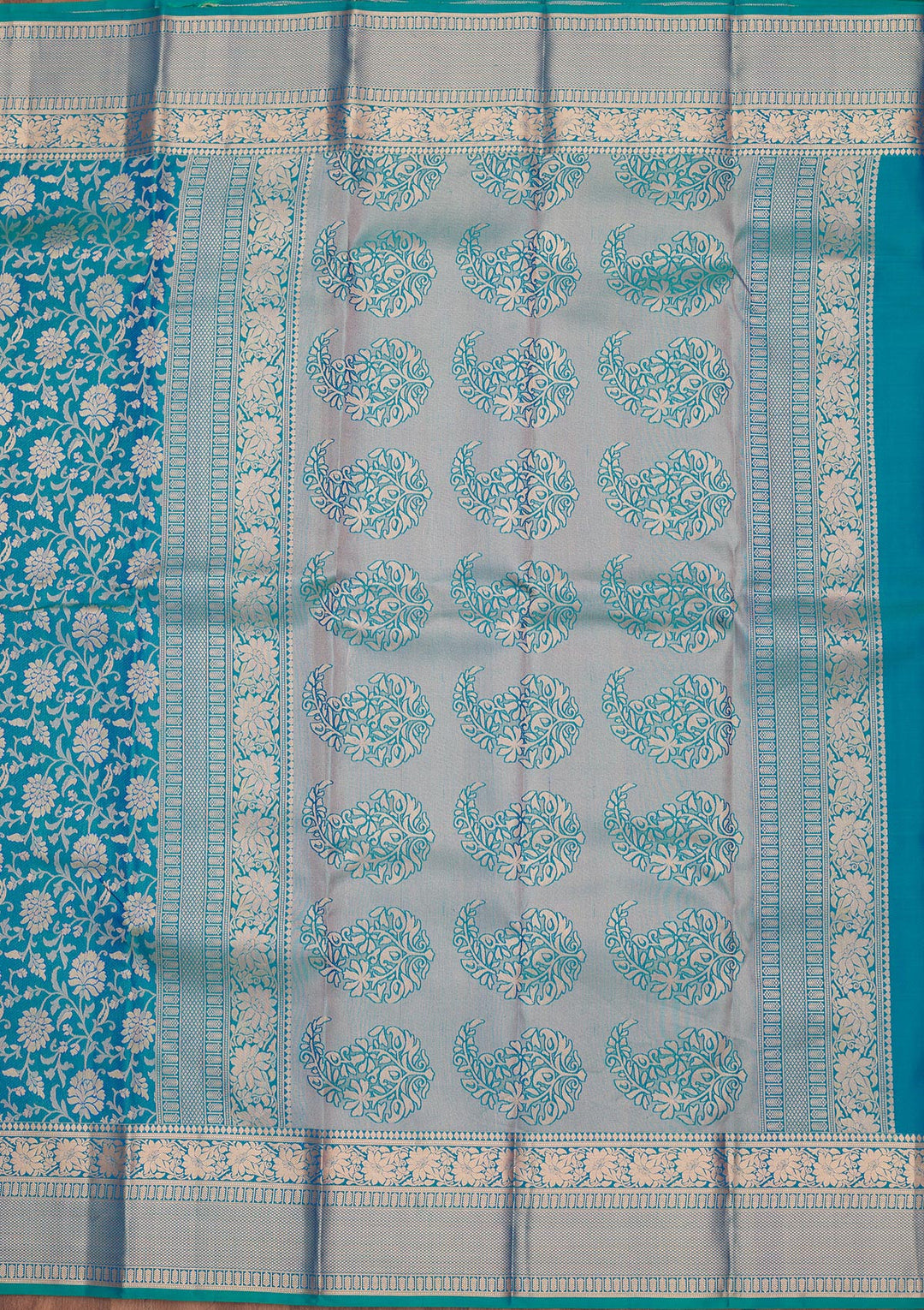 Royal Blue Zariwork Pure Silk Saree