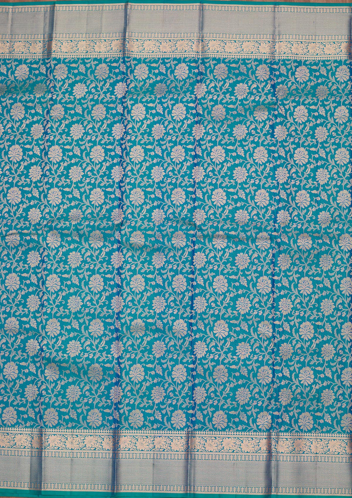 Royal Blue Zariwork Pure Silk Saree