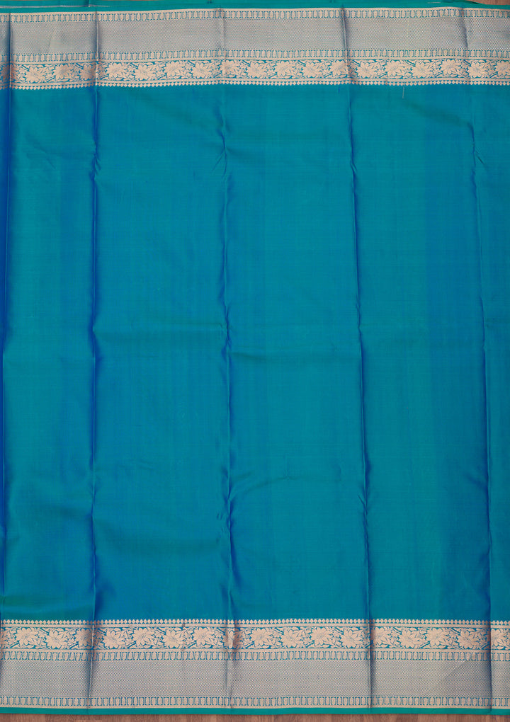 Royal Blue Zariwork Pure Silk Saree