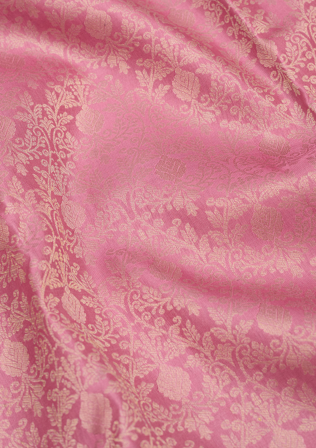 Baby Pink Zariwork Pure Silk Saree