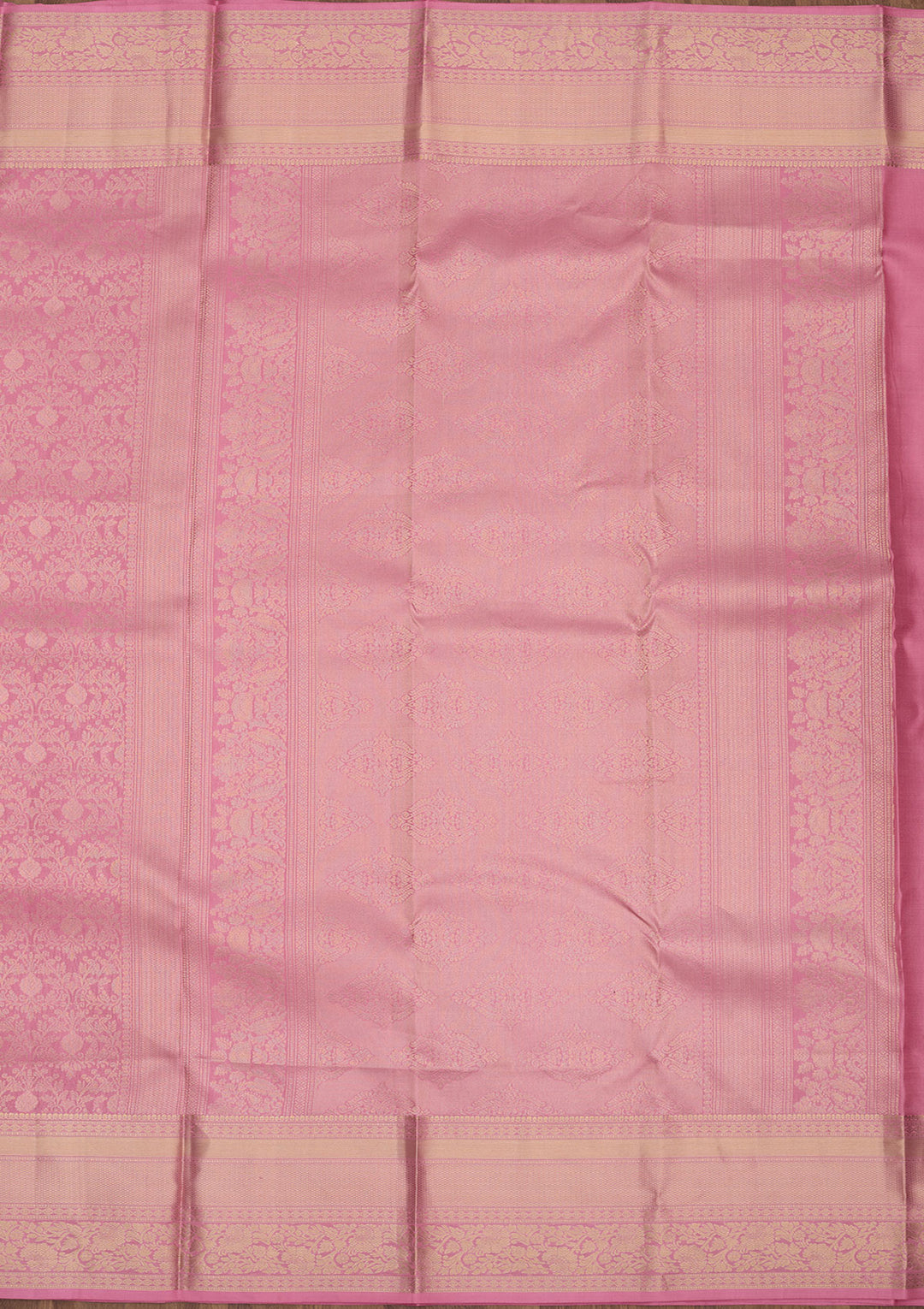 Baby Pink Zariwork Pure Silk Saree