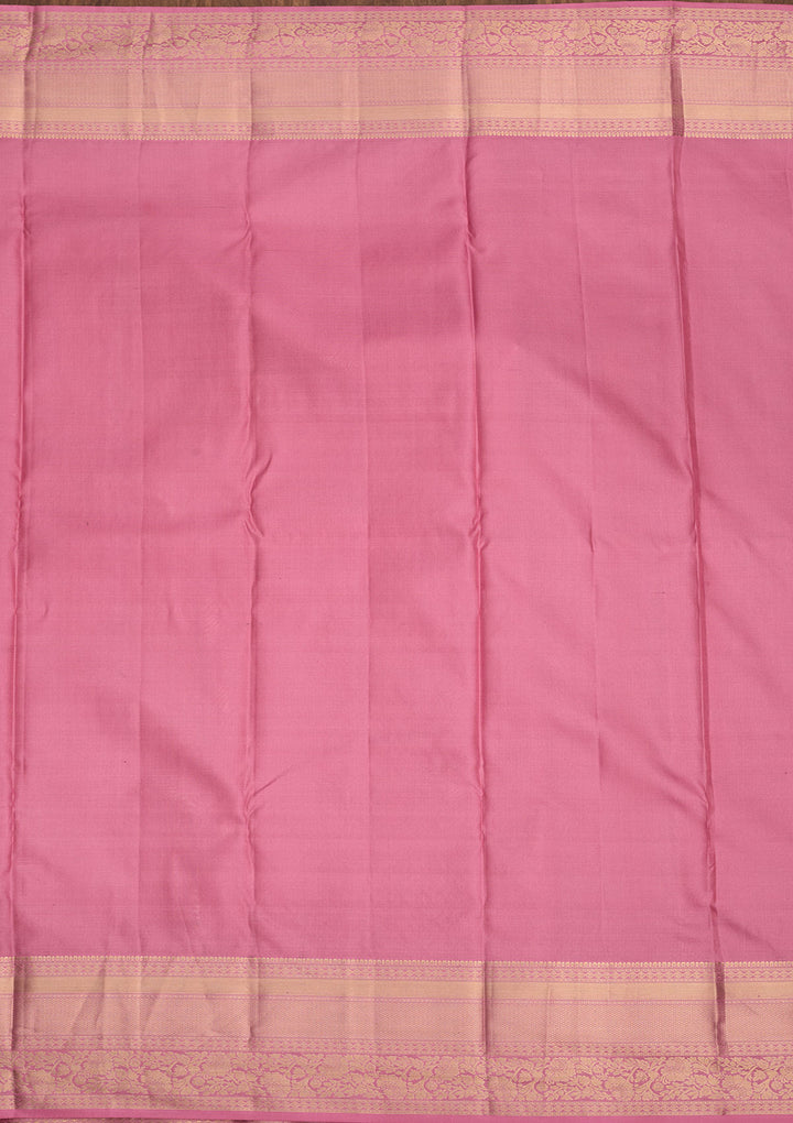Baby Pink Zariwork Pure Silk Saree