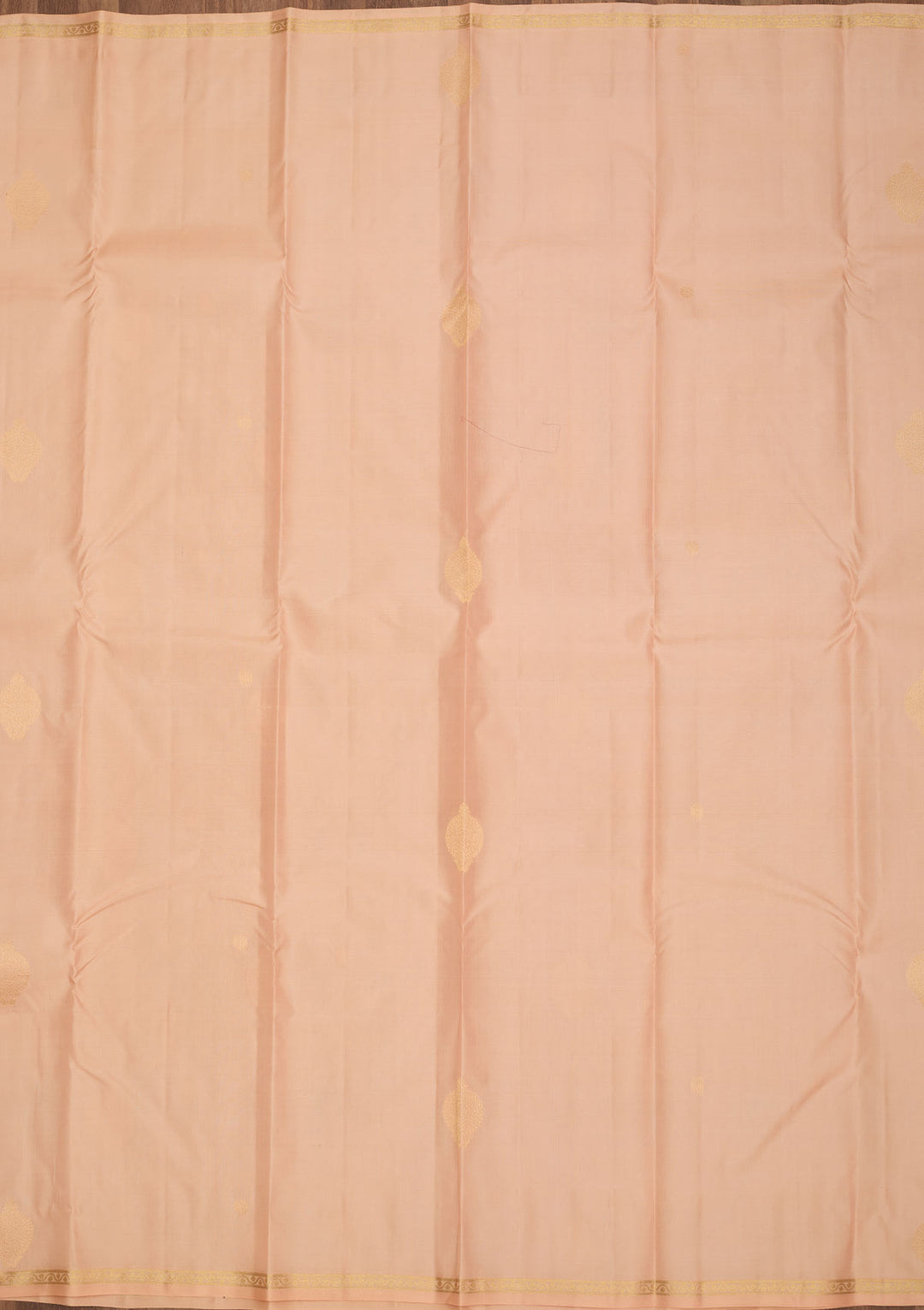 Light Peach Zariwork Pure Silk Saree