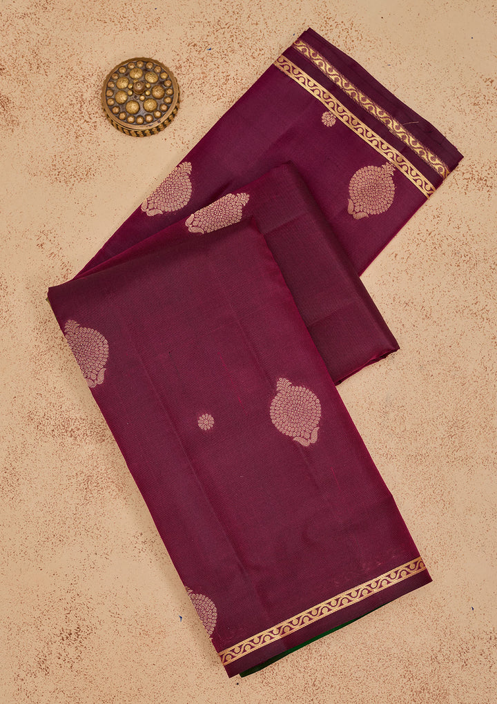 Purple Zariwork Pure Silk Saree