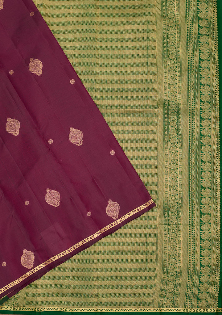 Purple Zariwork Pure Silk Saree