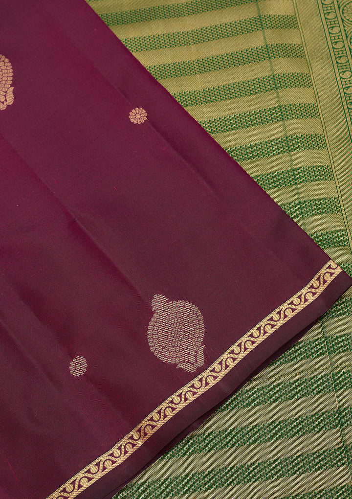 Purple Zariwork Pure Silk Saree