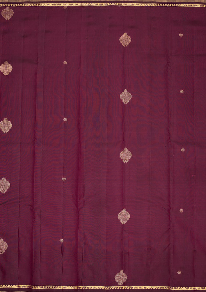 Purple Zariwork Pure Silk Saree