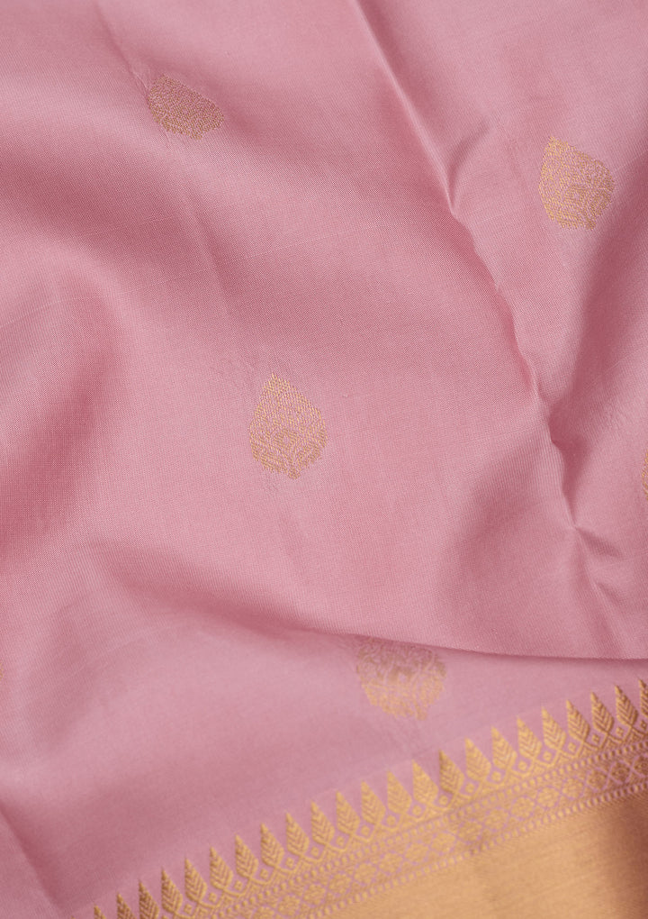 Mauve Zariwork Pure Silk Saree
