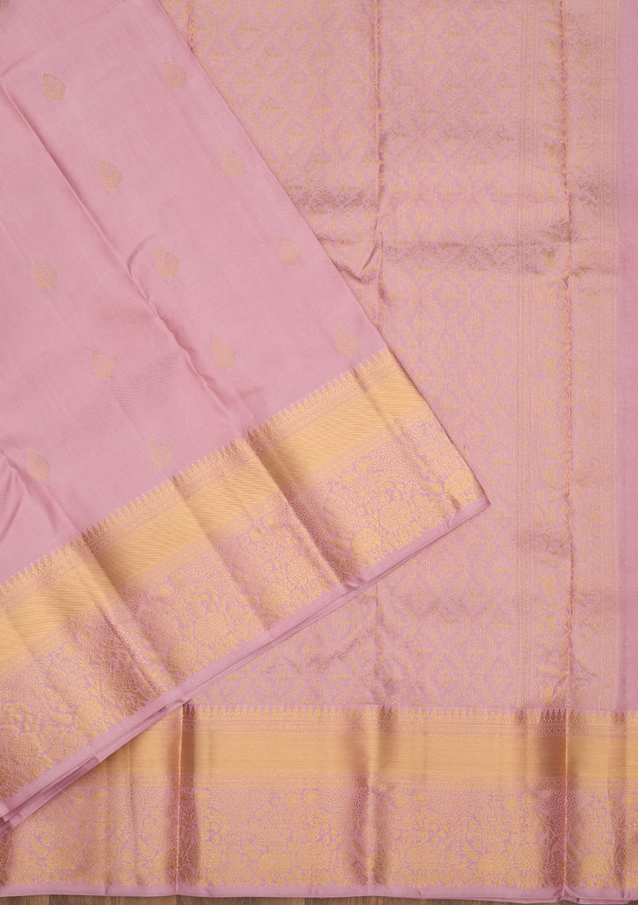 Mauve Zariwork Pure Silk Saree