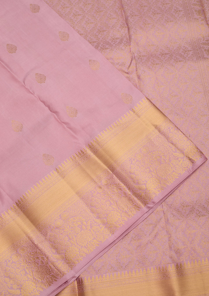 Mauve Zariwork Pure Silk Saree