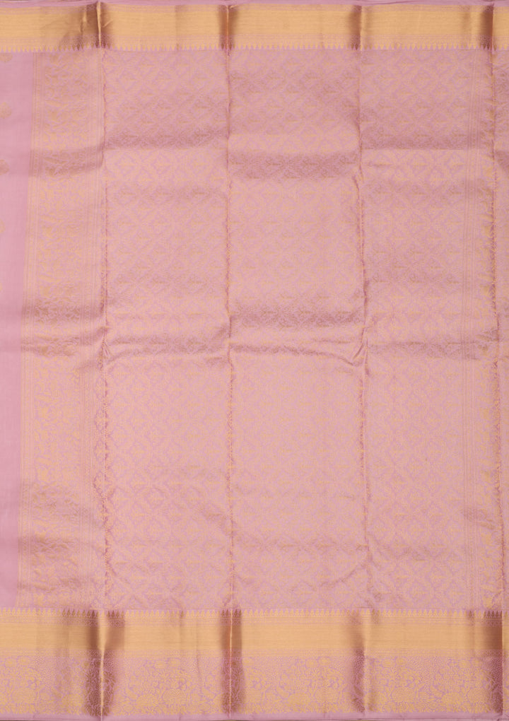 Mauve Zariwork Pure Silk Saree