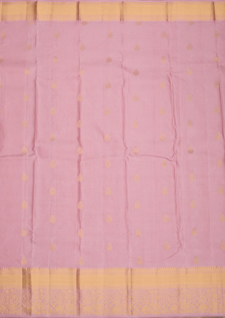Mauve Zariwork Pure Silk Saree