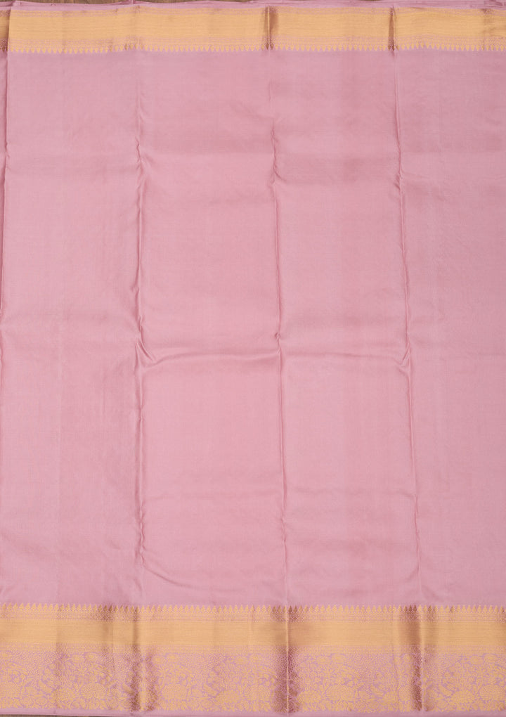 Mauve Zariwork Pure Silk Saree