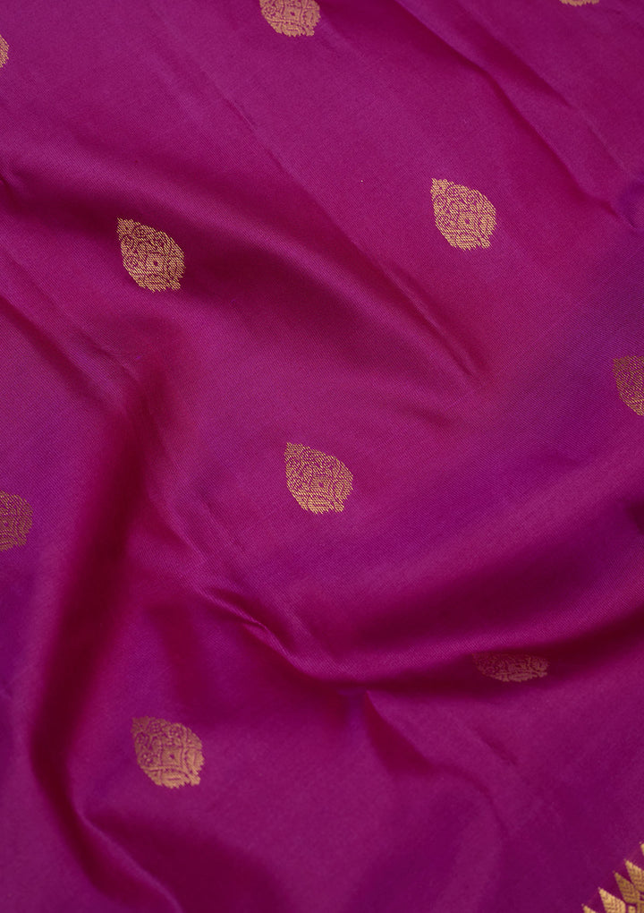Purple Zariwork Pure Silk Saree