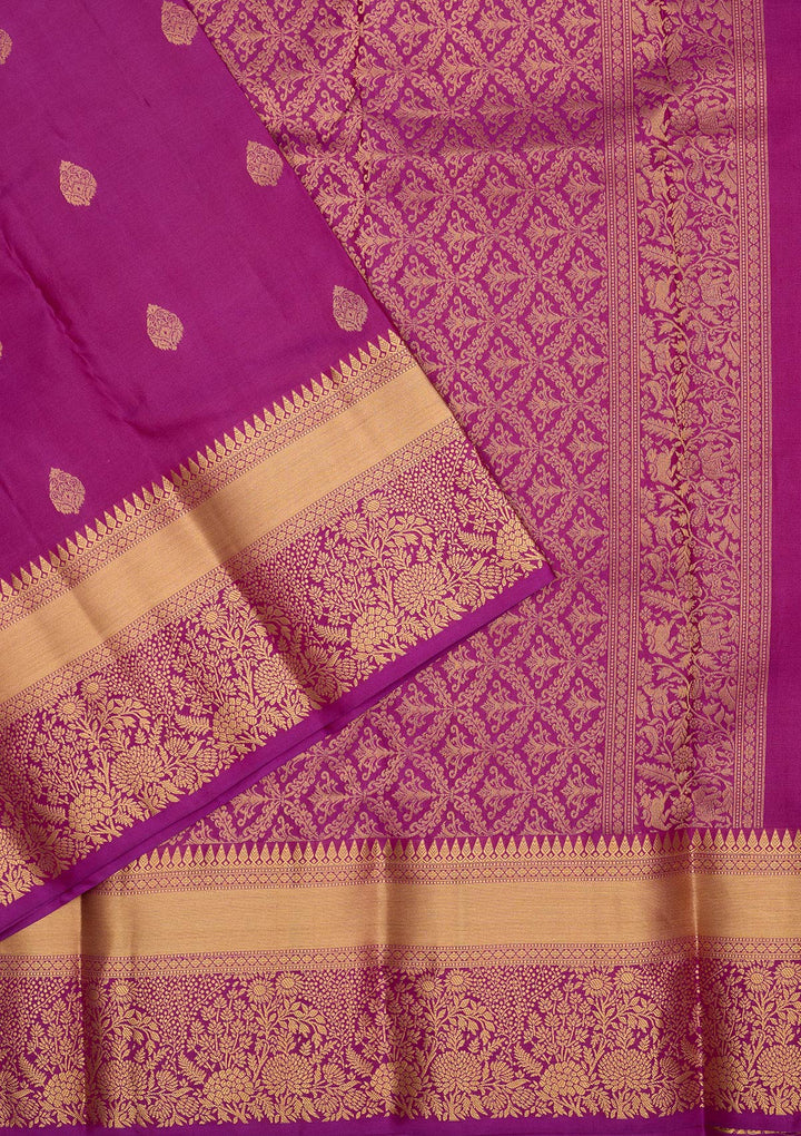 Purple Zariwork Pure Silk Saree