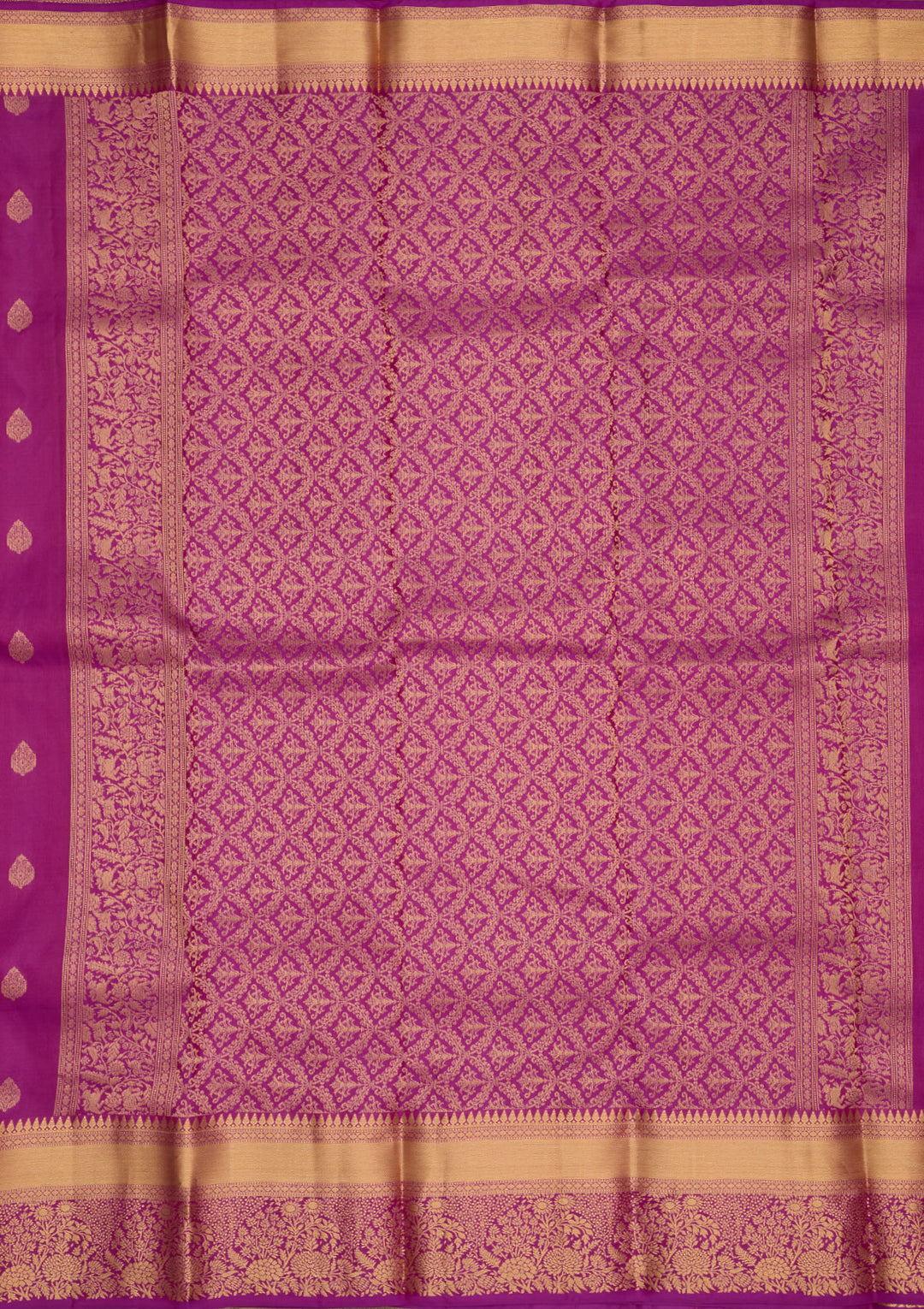 Purple Zariwork Pure Silk Saree