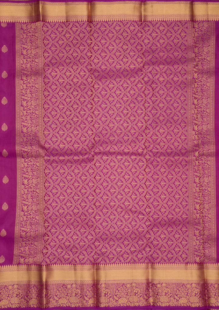 Purple Zariwork Pure Silk Saree