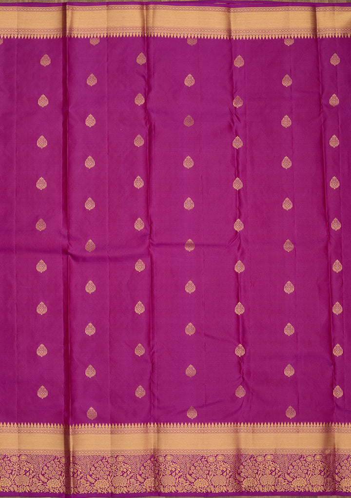 Purple Zariwork Pure Silk Saree
