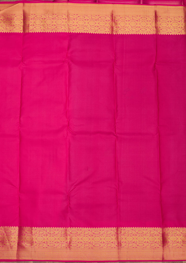 Bottle Green Zariwork Pure Silk Saree