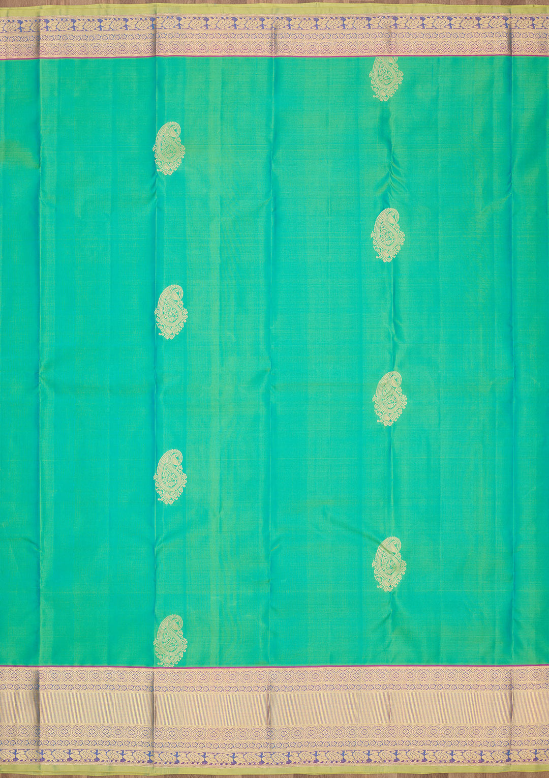 Rama Green Zariwork Pure Silk Saree