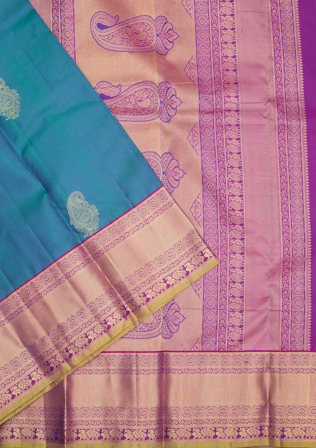 Royal Blue Zariwork Pure Silk Saree