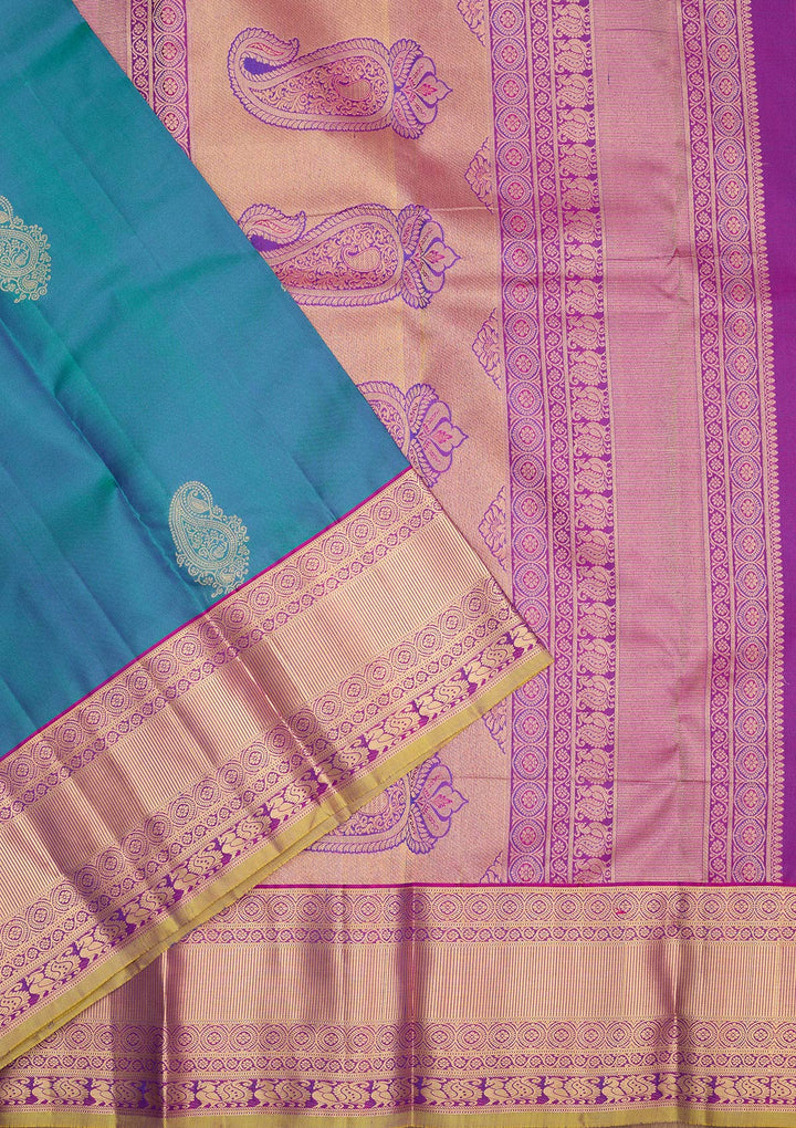 Royal Blue Zariwork Pure Silk Saree