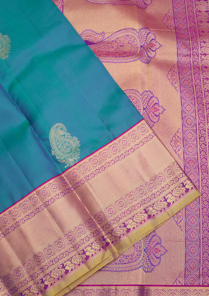 Royal Blue Zariwork Pure Silk Saree