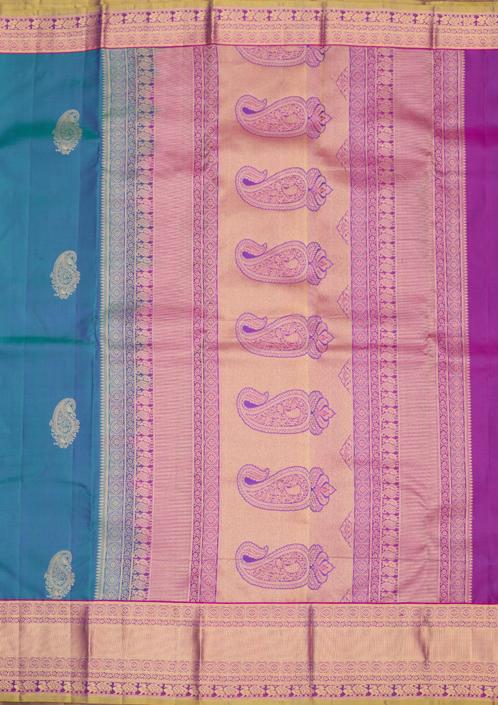 Royal Blue Zariwork Pure Silk Saree