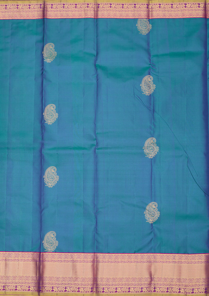 Royal Blue Zariwork Pure Silk Saree