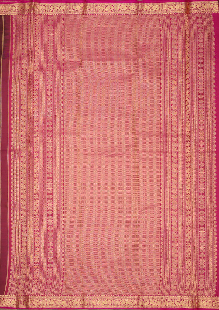Dark Maroon Zariwork Pure Silk Saree