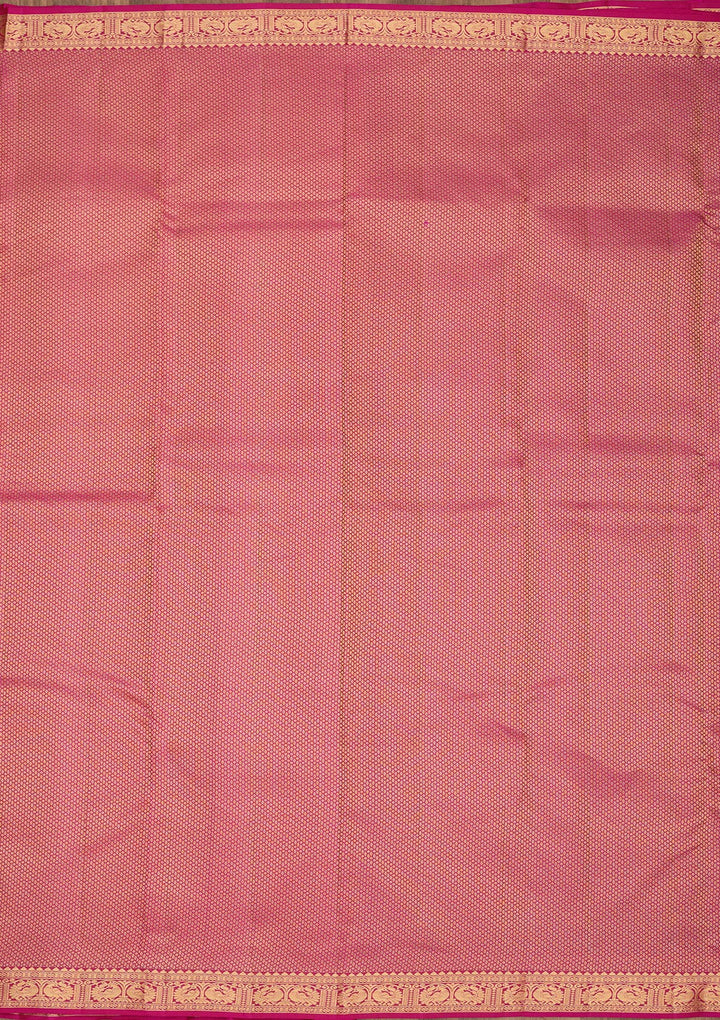 Dark Maroon Zariwork Pure Silk Saree
