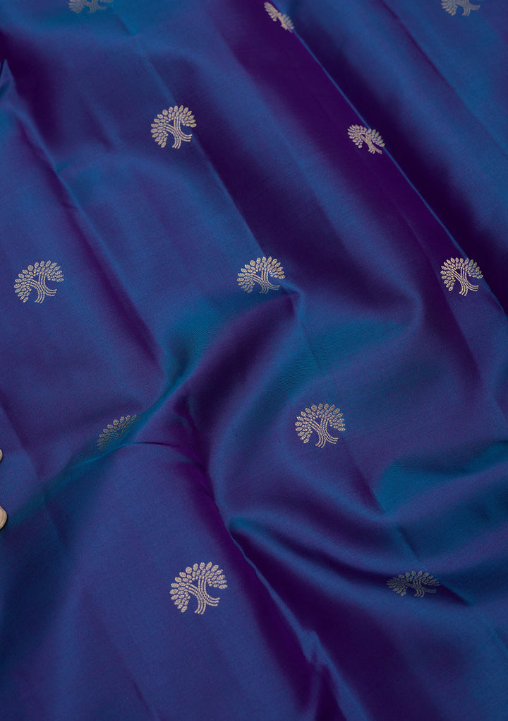 Royal Blue Zariwork Pure Silk Saree