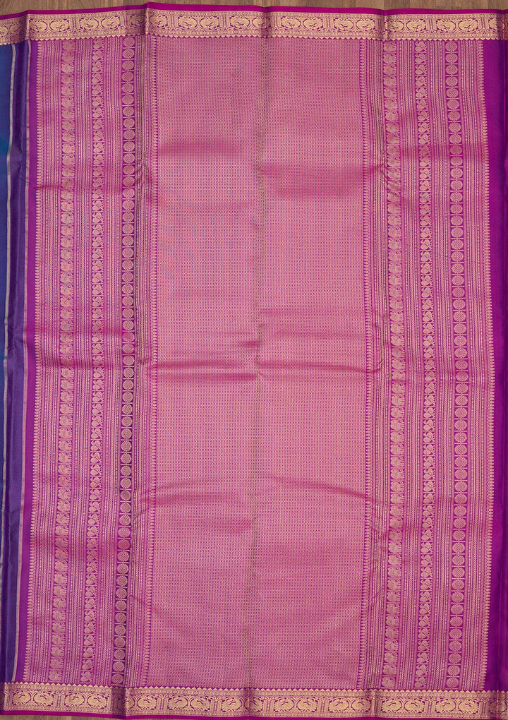 Royal Blue Zariwork Pure Silk Saree
