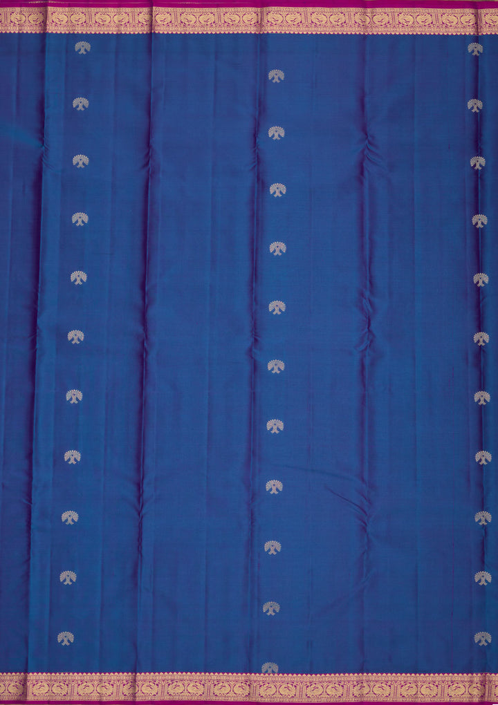 Royal Blue Zariwork Pure Silk Saree