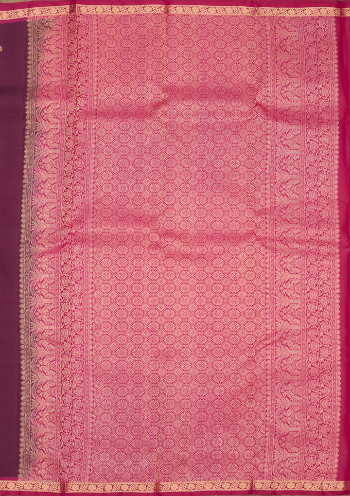 Purple Zariwork Pure Silk Saree