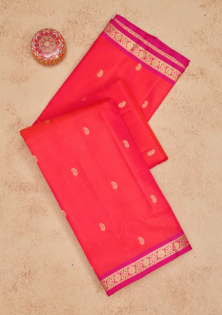 Red Zariwork Pure Silk Saree
