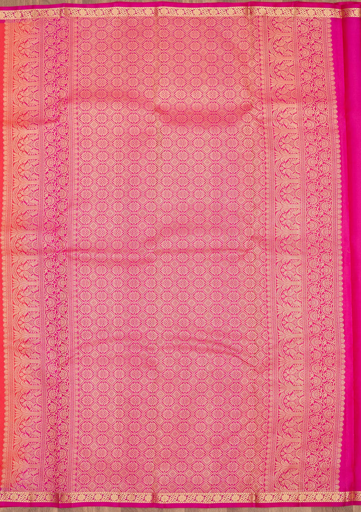 Red Zariwork Pure Silk Saree