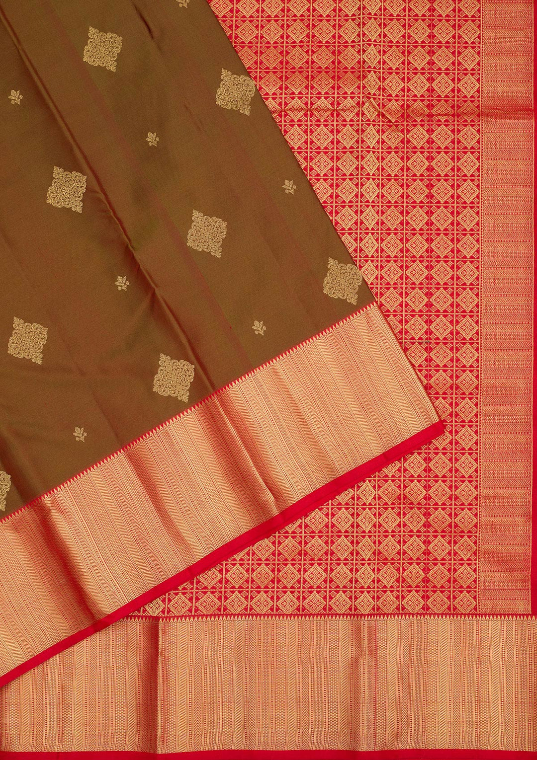 Mehendi Zariwork Pure Silk Saree
